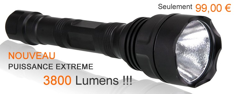 lampe torche ultra puissante 3800 lumens