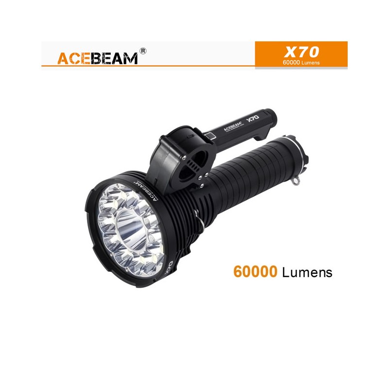 ACEBEAM X70 - Lampe Torche Rechargeable Surpuissante 60000 lumens