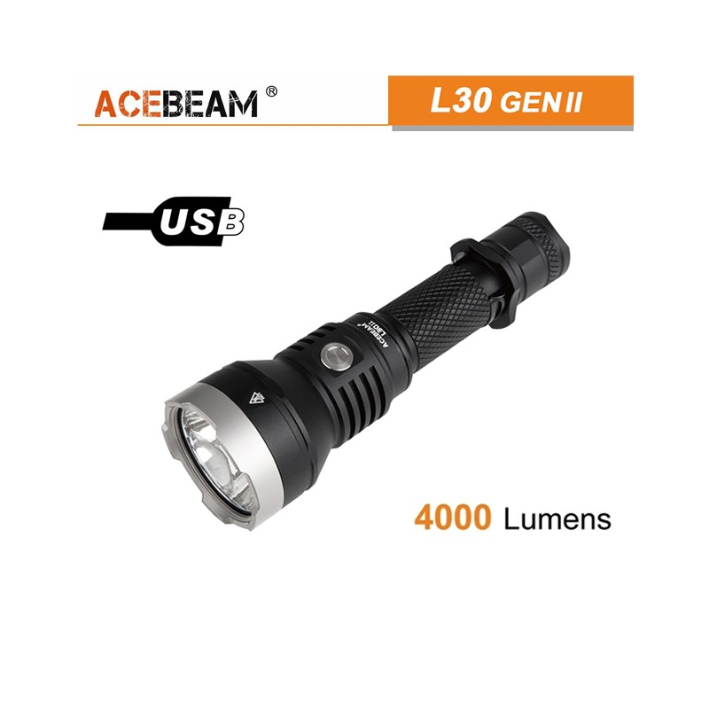 ACEBEAM L30 Gen II - Lampe Torche Tactique Rechargeable 4000 lumens