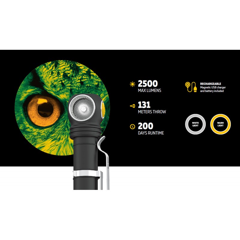 Lampe frontale Armytek Wizard Pro Magnet USB 2300Lumens XHP50 -  rechargeable en USB