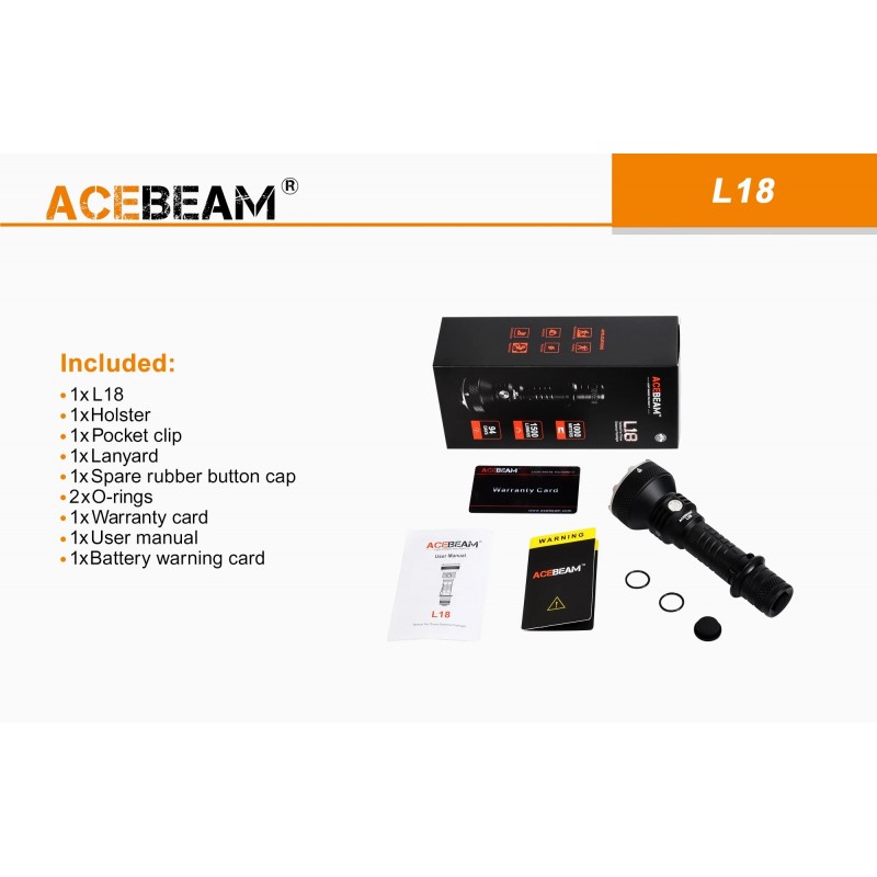 Lampe torche utra longue portée ACEBEAM L18