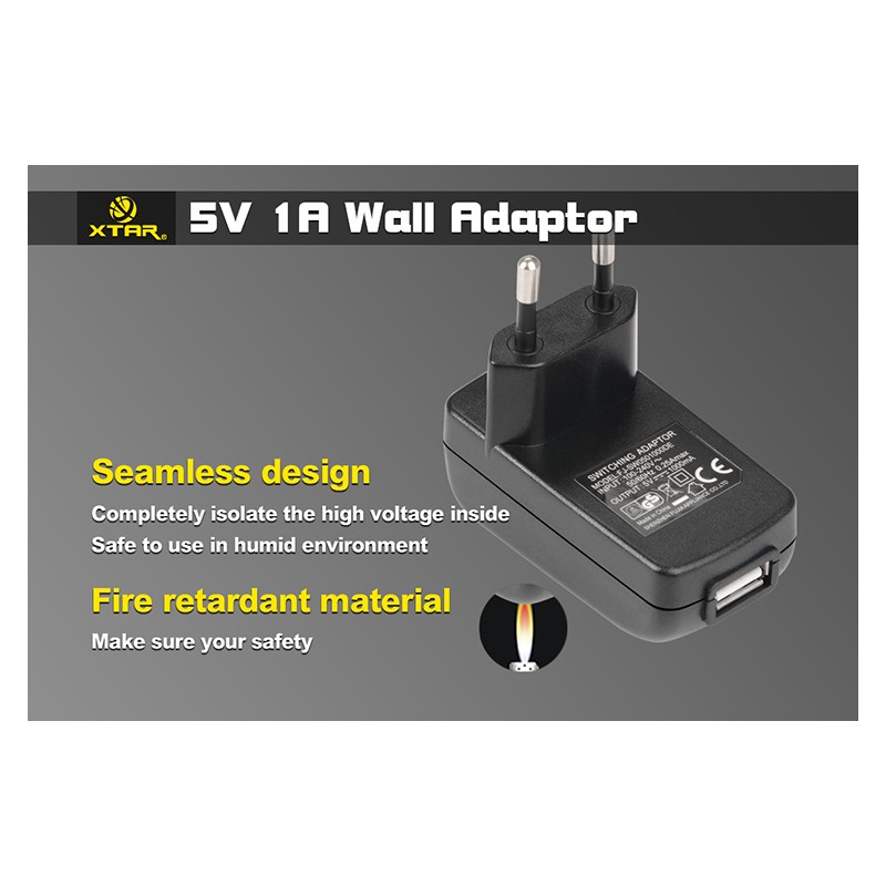 Adaptateur USB secteur 220V 2.1A XTAR